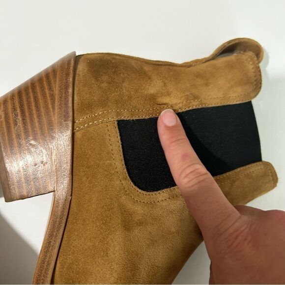 Rag & Bone Walker Banana Saffron Suede Chelsea Ankle Boots SIZE 6 - Picture 6 of 13